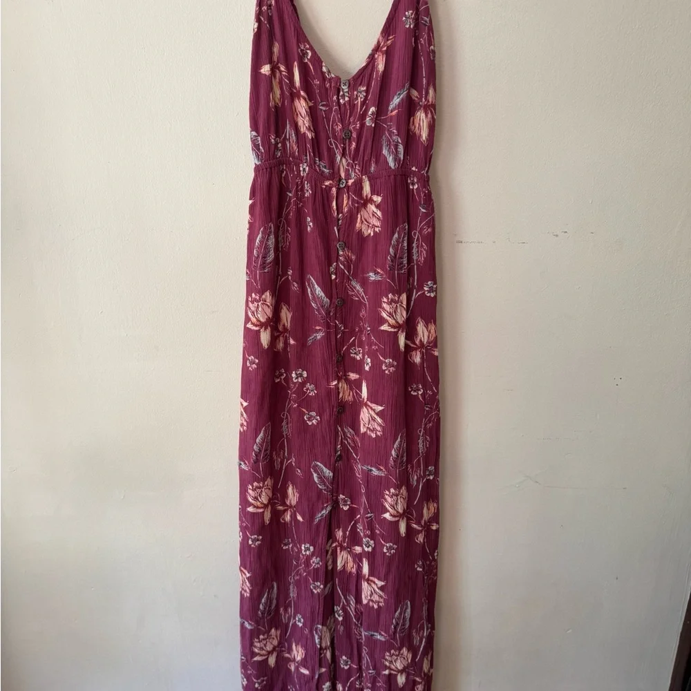 Billabong Floral Maxi Dresses - Yellow and Purple - Picture 4 of 7
